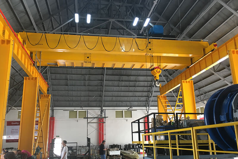 Double Girder Overhead Crane with CD/MD Double Rail Hoist Trolley- LH Series