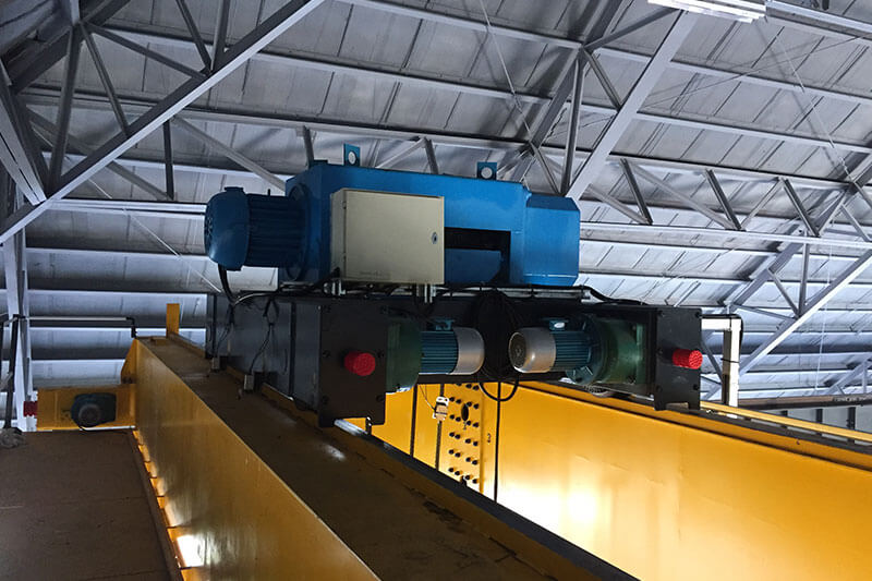 Double girder overhead crane with electric hoist trolley 