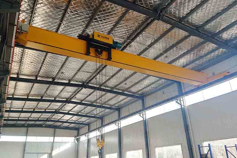 Low Headroom Single Girder Overhead Crane with  Aside Hunging Hoist Trolley -LDP Series