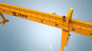 Double Girder Gantry Crane with Open Winch Trolley 3 D Video