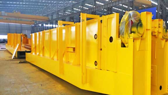 Double girder overhead crane processing at Yuantai Crane factory