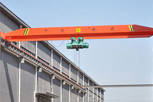 Outdoor application of single girder overhead crane with cd rope hoist