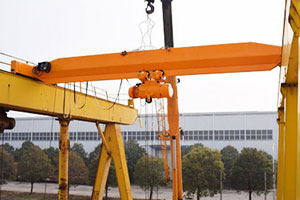 No load testing of single girder overhead crane before delivery