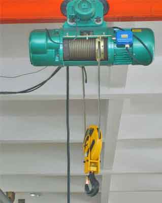 Electric wire rope hoist for top running single girder overhead crane