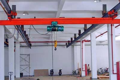 Ceiling mounted single girder eot crane with CD/MD electric wire rope hoist