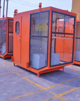 Crane cabin control for single girder low profile bridge crane