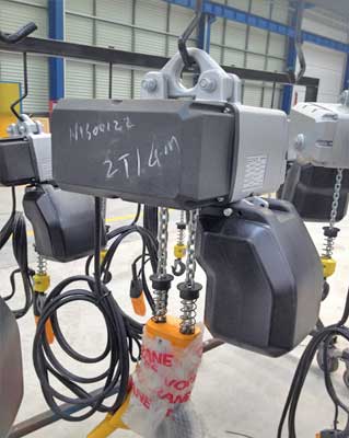 Light weight electric chain hoist with European style hoist design for  top running single girder overhead crane 