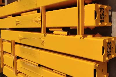 Load testing of single girder overhead crane before delivery