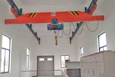 Under running overhead crane with CD/MD  wire rope hoist,  economical crane price.