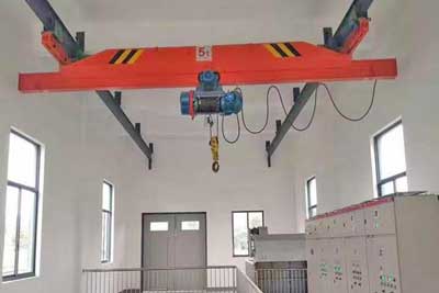 Underhung or under running single girder overhead crane for sale