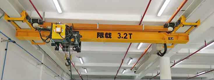 3.2 ton single girder under running bridge crane with FEM low headroom hoist 