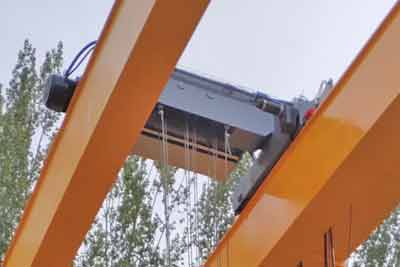 Open winch trolley of 25 ton double girder overhead crane