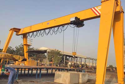 Complete assembly of European style single girder gantry crane 