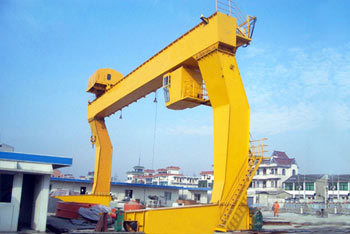 L shape suporting leg single girder gantry crane up to 32 ton