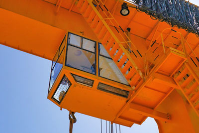 Crane cab - main parts of single girder gantry crane