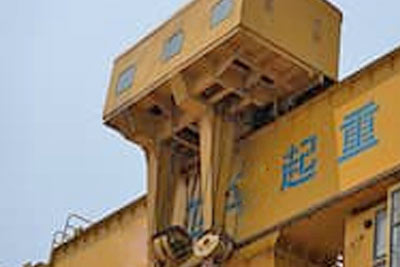 L leg single girder gantry crane with top running hoist trolley