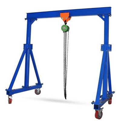 portable gantry crane with manual travelling wheel