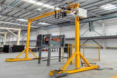 Portable gantry crane under construction 