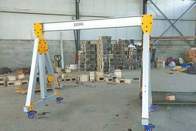 Movable Aluminum Gantry Crane With Rolling Castor 