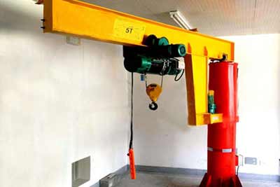  floor mounted electric wire rope hoist jib crane 