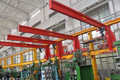 Cantilever wall travelling crane with light weight European style electric chain hoist