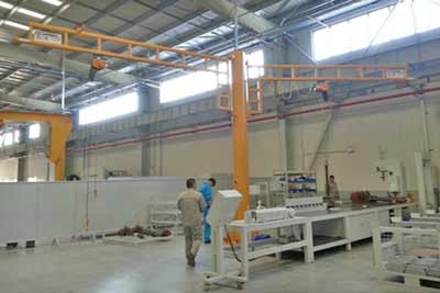Double Arm Explosion Proof Jib Crane, Floor Explosion Proof Jib Crane with Double Rotating Arms