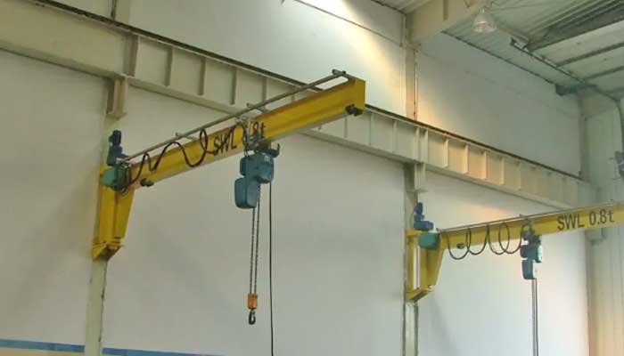 Cantilever wall bracket jib crane with electric chain hoist 