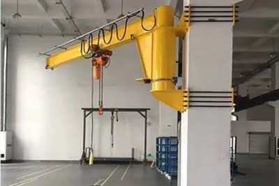 Wall bracket crane with electric chain hoist 