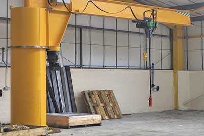 Floor jib crane with fem electric chain hoist 