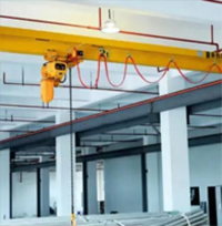  low headroom electric chain block on overhead bridge crane