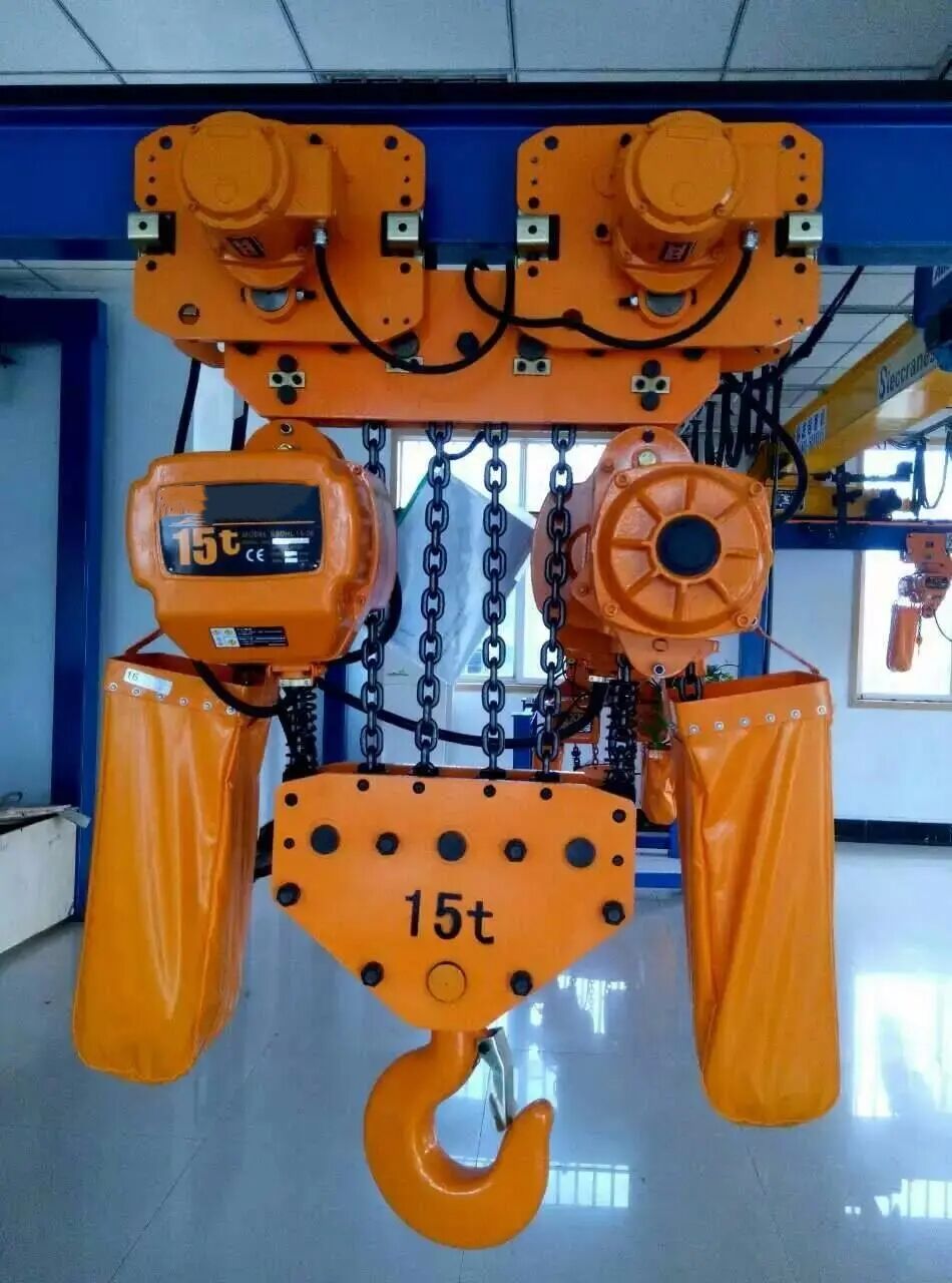 Electric chain hoist with motorized trolley 