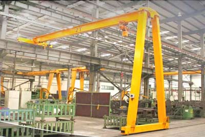 Single leg or one legsingle girder gantry crane