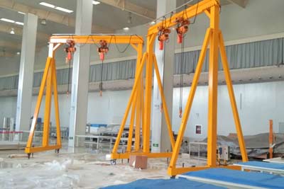 Electric chain hoist portable gantry 