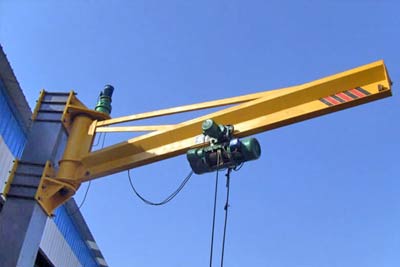 Tie rod wall bracket jib crane with electric wire rope electric hoist