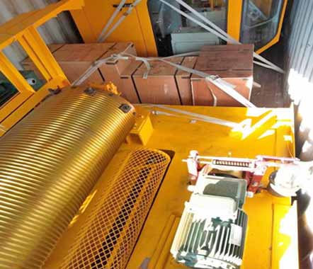 20 ton crane parts for delivery by containers