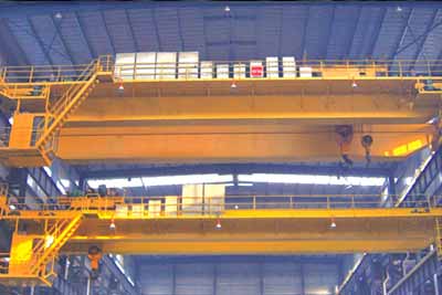 Hook overhead crane for general load handling and maintainenece
