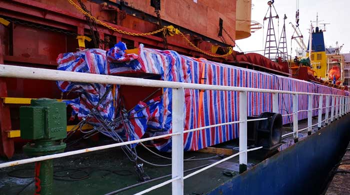 Steel mill overhead cranes ships to India