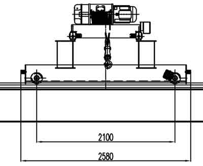 3 ton hoist trolley for timber handling overhead crane 