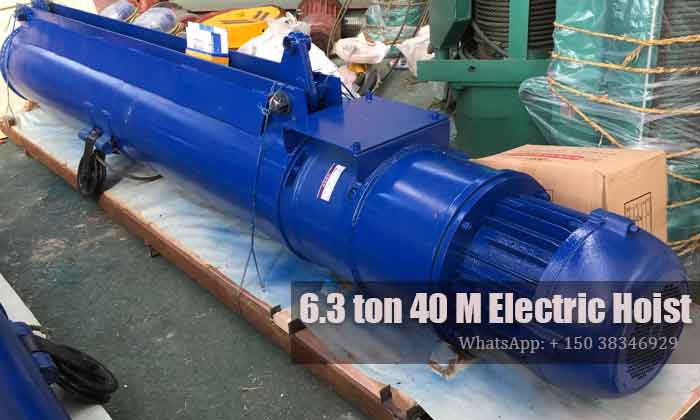 40 meters lifting height electric wire rope hoist