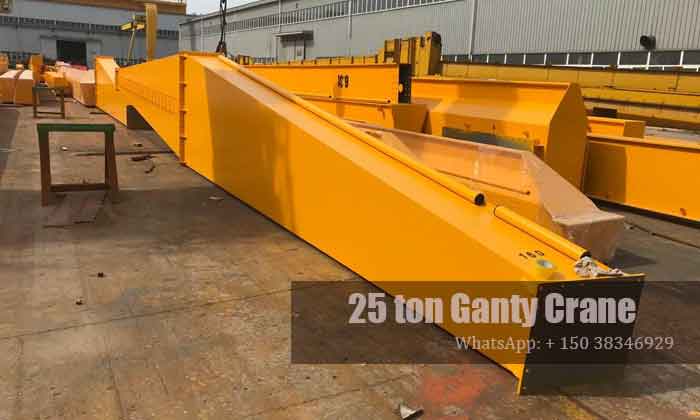 Main girder and supporting legs of 25 ton gantry crane 