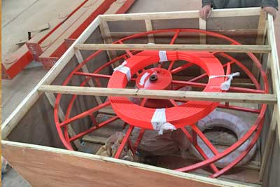 Cable rollers and other parts and components for the Australian single girder gantry crane project packed for delivery