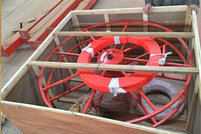 Cable rollers and other parts and components for the Australian single girder gantry crane project packed for delivery 