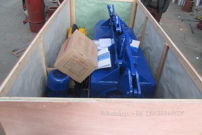 25 ton electric wire rope hoist packed into box for delivery to Mexico