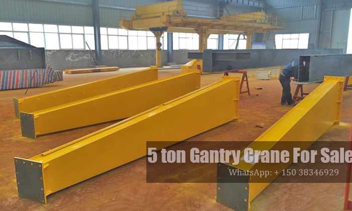 5 ton single girder gantrycrane with European style low headroom hoist for sale Australia