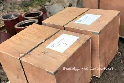 Electric hoists and parts and components all packed for Bangladesh