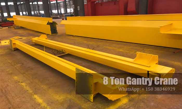 8 ton single girder gatnry crane for sale Saudi Arabia- main girder and ground beam 