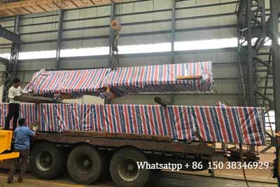 10 ton overhead crane loaded into truck for delivery