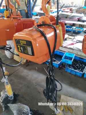 Hook mounted electric chain hoist 2 ton 