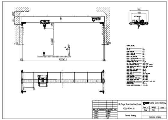 5 Ton Overhead Crane