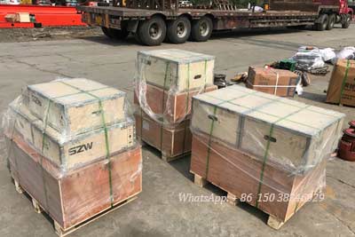 Hoist and parts packed for delivery to France